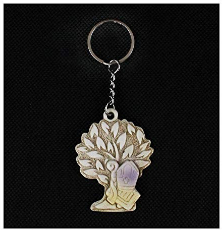 DLM29397 (Kit 12 Pezzi) Portachiavi Ciondolo Albero della Vita in Resina per Cresima Segnaposto Confettata bomboniera Regalo