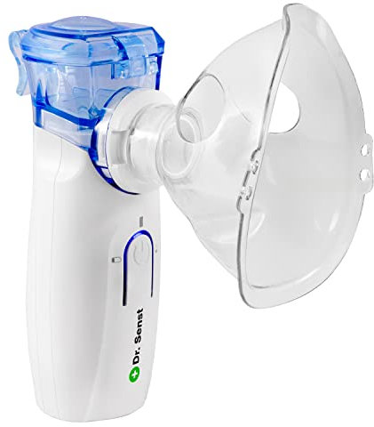 Dr. Senst Mobiler Inhalator für Kinder & Erwachsene | Inhalationsgerät für Atemwegserkrankungen mit Schwingmembran-Technologie | Einstellbarer, leiser, tragbarer Vernebler
