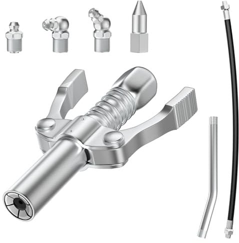 CarBole Grease Gun Coupler 10000psi,Easy to Install,Fast and Accurate Grease injections,Compatible with All Grease Guns 1/8 NPT