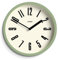 JONES CLOCKS® Hot Tub wanduhr | Kleine Retro runde Uhr | 20cm | Blassgrün | Leicht lesbare Zahlen | Ideal für küche, büro, kinderzimmer, großen oder kleinen Raum