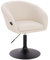 SVITA Jamaika Loungesessel Cocktailsessel Barsessel Clubsessel Polsterstuhl Tellerfuß mit Armlehnen Leinenoptik Creme