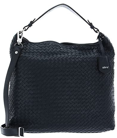 Abro Leather Piuma Weaving Hobo Bag Elvi L Navy, 090915-36/20