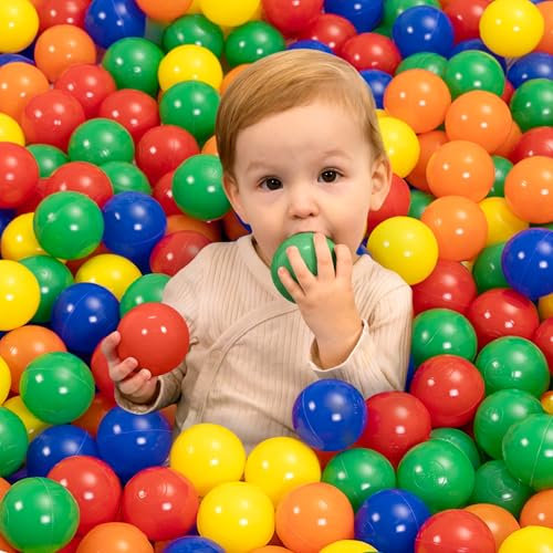 Kiddi Bee Bälle-Set 6cm für Bällebad - Bunte, Sicherheitsgeprüfte Plastikbälle - Perfekt für Baby- & Kinderbällebad - BPA-Frei (Bunt, 150)