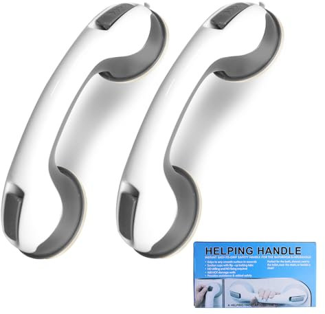Meleg Otthon Suction Grab Rails for Bathroom,Safety Hand Rail Support with Suction Cup Fitting,Shower for Elderly, Disabled Injured(2)