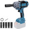 Clé à cliquet sans fil, 1/2 cliquet électrique sans balais compatible avec Makita 18V batterie, 750NM 2700RPM cliquet sans fil avec 5 embouts (outils uniquement)