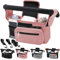 Tyuodna Baby Pram Bag Stroller,Universal Stroller Bag with 2 Insulated Cup Holder,Large Capacity Bag Organiser,Buggy Organiser Bag with Shoulder Strap&Non-Slip Secure Hooks (Pink)