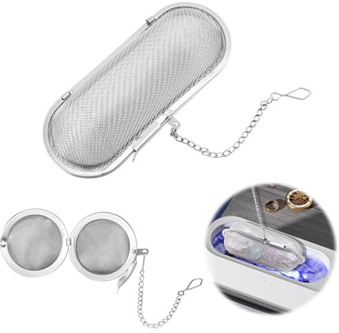 KHDULQ 2 Pezzi Gioielli Cestino per Pulizia, Pulizia Ultrasuoni Schermo Maglie, Pulitore Ultrasuoni Cestino Pulizia, per Pulizia Gioielli, Anelli, Pendenti, Orologi, Viti