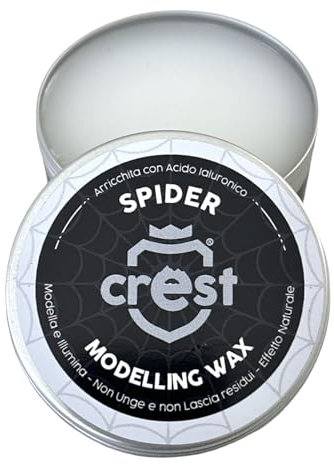 Crest Spider Haarwachs (Spinnennetz Haarwax) - starker Halt - Duftnoten von Chuao aus Venezuela und Noten von Avola-Mandel - 100 ml - Made in Italien