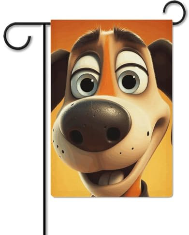 Big Eyed Puppy Flagge, 30,5 x 45,7 cm, Polyester, doppelseitige Gartenflaggen, Willkommensflaggen, Banner, Outdoor-Dekoration für Innenhof, Veranda, Rasen