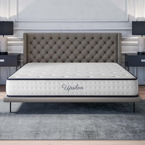 COSMOS - Matelas Upsilon 140x190-21 cm - Accueil Mousse à mémoire de Forme + Blue Latex - Confort Équilibré - 7 Zones - Réversible - Hypoallergénique - Durable - Sommeil Isolé - Fabriqué en Europe