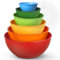 Greentainer Plastic Mixing Bowls with Lids Set 12 Piece Colorful Mixing Bowl Set for Kitchen - Nesting Bowls with Lids Set, 6 Prep Bowls and 6 Lids - Microwave and Freezer Safe(Rose)