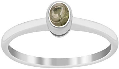 Indicolite Grün Turmalin Edelstein 925 Sterling Silber Stapelbar Frauen Ring (60 (19.1))