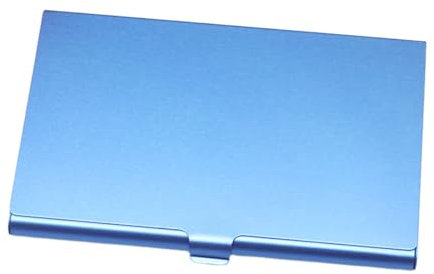 1 PIèce Porte-cartes de visite léger pour femme et homme – Étuis pour Cartes de Visite professionnel en acier inoxydable – Fermeture à boucle – Bleu