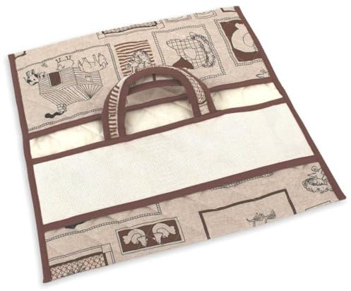 hobbymio.it Borsa porta vivande in tessuto da ricamare a punto croce, Porta Torte da ricamare a Punto Croce, Porta Torte da trasporto in Tessuto Trapuntato, tela aida (118 Fattoria)
