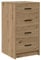 vidaXL Modernes Artisan-Eichen Buffet & Sideboard | 4 Geräumige Schubladen | Stylisches Innenmöbel für Ess- und Wohnzimmer | Holzwerkstoff | Schwarze Stangengriffe | Praktischer Schrank Tisch | Modern
