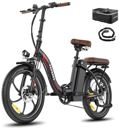 Fafrees F20+Pro E Bike Klapprad, Upgrade 2025 Ebike Herren 20 * 3.0 Zoll, Elektrofahrrad 22.5Ah/810Wh Akku, E-Bike Damen 250W 25km/h, Fatbike 7S, E-Fahrrad Klappbar Lagergewicht 140 KG (Schwarz)