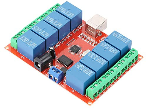 Akozon 12V 8-Kanal Smart USB Relay Controller Switch-Modul mit Stabiler Verbindung und Hochleistungschip für PC