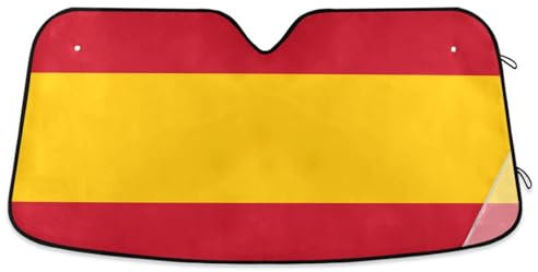 Parasol plegable para parabrisas de coche, diseño de bandera de España