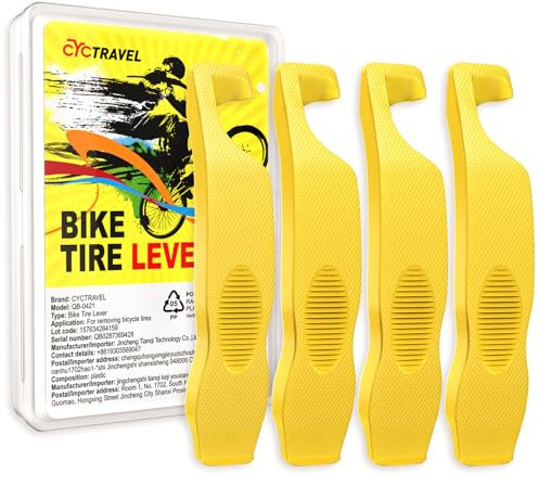 cyctravel Tyre Levers, 2 Piece Set Super Strong Tyre Levers for Bicycles does not Damage the Wheel Hub, Non-slip and Labor-Saving, Suitable for Mountain Bikes and Road Bikes Bike Tyre Levers