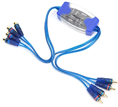 Qqmora Isolatore a Terra a 4 Isolatore Filtro di Rumore per Auto Placcata in Oro per Amplificatore Automatico, Filtro di Rumore di Isolamento Automobilistico