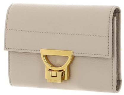 Coccinelle Leder Geldbörse Arlettis Wallet Grained Leather Sandshell beige