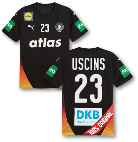 PUMA Original DHB Handball Trikot Herren [Away Euro 2026] Offizielles Handball Trikot [Spieler oder Personalisiert] Sportbekleidung Sport Tshirts Herren Shirt Männer