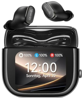 Wave Smart Sound-Verstärker mit Touchscreen-Ladekoffer, NeuroFlow AI 2.0, Bluetooth Dual-Geräte Verbindung, Direkter TV AUX-IN Transmitter, Klare Sprachwiedergabe