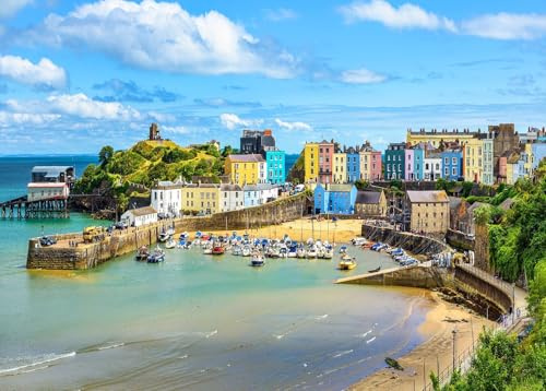200 Pieces Puzzles For Adults Port Tenby United Kingdom Jigsaw Puzzles Gift For Adults 35x25cm