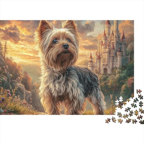 Yorkshire Terrier Castle Landscape 1000 Piece Jigsaw Puzzle for Adults 1000 Pieces Puzzle Game Relaxing 70x50cm/1000pcs