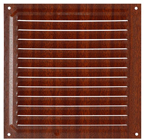 Brinox B70580Z - Griglia di ventilazione in legno scuro, 20 x 20 cm