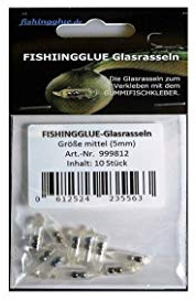 fishingglue.de Glasrasseln mittel 5 mm, Glass Rattles mit Beschichtung | Zur Verklebung mit Gummifischkleber, Für Gummiköder, Gummi-Raubfischköder-Tuning