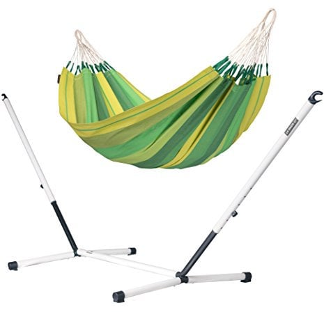 LA SIESTA - Orquidea Jungle - Klassische Einzel-Hängematte aus Baumwolle mit pulverbeschichtetem Stahl-Gestell