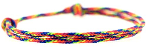 KOMIMAR dezentes Surfer Armband RAINBOW - Strand Schmuck - lässig - Surfstyle - Fußband - Armreif - Freundschaftsarmband - Nautische Armbänder - Herren Armband - Damen Armband - Kinder Armband