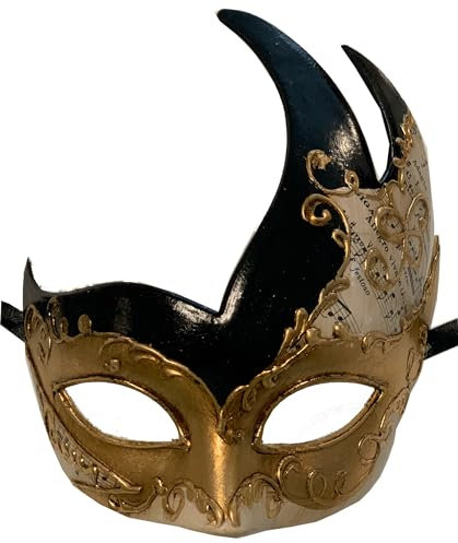 Lannakind Handgefertigte Venezianische Maske Augenmaske Colombina Ballmaske Karneval Damen und Herren (Col10)