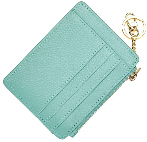 ehsbuy Portefeuille Porte Carte RFID Bloquant en Cuir pour Femmes Et Hommes - Mince Bancaire avec Fermeture à Glissière, Porte-Monnaie et Porte-Clés