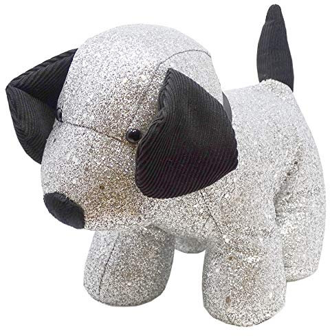 Lashuma Türsack Charly, Bodenstopper Hund, Türhalter Grau glitzernd, Höhe: 20 cm