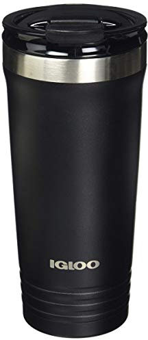 Igloo Tmblr Termo, Negro, 650 ml, Botella Agua Gimnasio Botella Agua 2 Litros Botella Personalizada Shaker Termo Termo Pequeño Botella Agua 1 Litro Botella Térmica