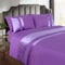 Casabella Luxury Crushed Velvet Panel Band Duvet Cover Sets with Pillow Case Double Duvet cover Bedding Set – Purple Crush Velvet Double Duvet Cover Sets