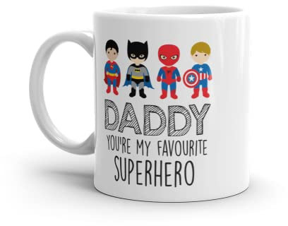 Daddy Superhero Mug Fathers Day Mug Christmas Birthday Gift for Him Daddy Present Mug Fathers Day Daddy Gifts New dad Gifts Father Gift idea Personalised Fathers Gifts