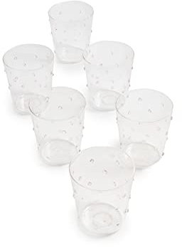 Zafferano Set di 6 bicchieri da donna a pois rosa, taglia unica