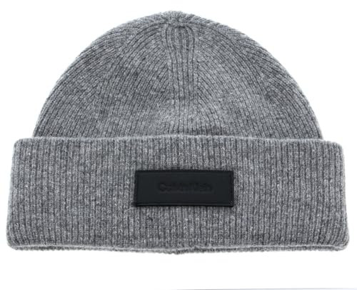 Calvin Klein Badge Docker Beanie Grey Fog