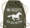 Turnbeutel Rucksack - Taschen - Mir reichts ich geh Reiten I Geschenk Pferde I Pferdemädchen I Pferdeliebhaber - Unisize - Olivgrün - pferdegeschenk stalltasche pferd pferdespruch gehe beutel