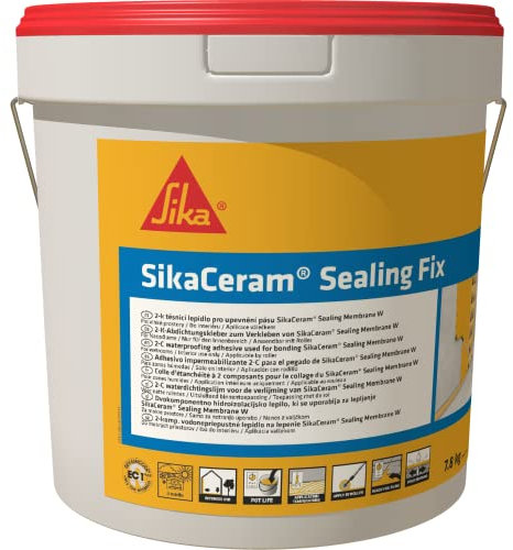 SIKA - Adhesivo impermeable - SikaCeram Sealing Fix blanco - Para unir membranas SikaCeram Sealing Membrane A o W - Fácil de aplicar - Kit de 7,8 kg
