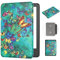 MOKASE Custodia per 6 Pollici Nuovo Kindle 11a Generazione 2022 2024 Rilascio (Modello: C2V2L3 / RS23CV), Pelle Sintetica Copertina Rigida con Cinturino Automatico Sveglia/Sonno, Green Butterflies