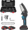 21 Shop® Mini Motosega a batteria 4 Pollici Portatile 24V da potatura Mini elettrosega tagliarami con VALIGIA e 2 BATTERIE INCLUSE