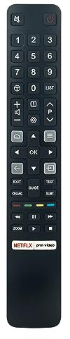 VINABTY Remplacement de la télécommande RC802NU YUI1 Applicable à TCL 8K 4K Mini LED TV 75X925K 65X925 RC900 55C735K 65C735K 75C735K 85C735K 98C735K 65C835K 55C835K 75C935K 65C935K
