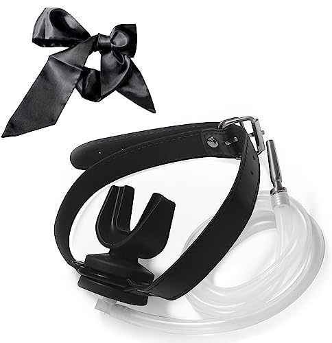 BDSMJOY Silicone Mouth Gag Metal Hollow urethral Catheter Urinal Eye mask Set, Bondage Toys Extreme Slave for Men Gay