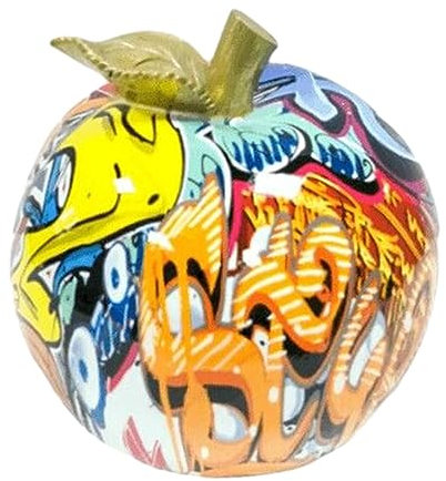 Sharplace Mehrfarbige Apfel-Skulptur, Statue, Kunstharz, Bunte Tischdekoration, Basteln, 12,4 x 10,9 x 10,9 cm, für Schreibtisch, Zuhause, Büro, Café,