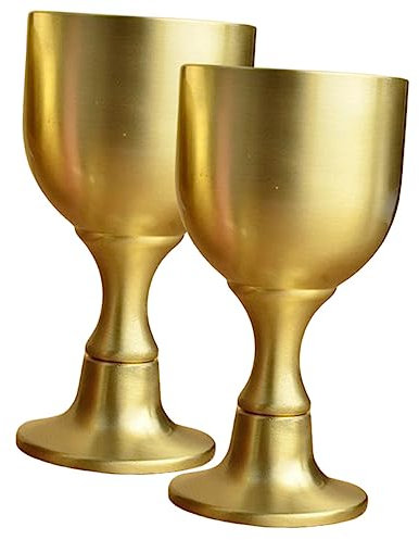 ABOOFAN 6 Pz Bicchiere Da Vino Alto in Ottone Tazza Di Liquore Cinese Calice Da Vino D'epoca Bicchieri in Ottone Bicchieri Da Vino Antichi Coppa Del Calice Vintage ▾ Rame Cena Whisky