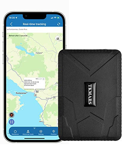 TKMARS TK915 GPS-Tracker für Auto, 10000 mAh Akku, magnetischer GPS-Sender, funktioniert über SMS/APP/Webplattform ohne ABO, geeignet für Pkw/LKW/Flotten